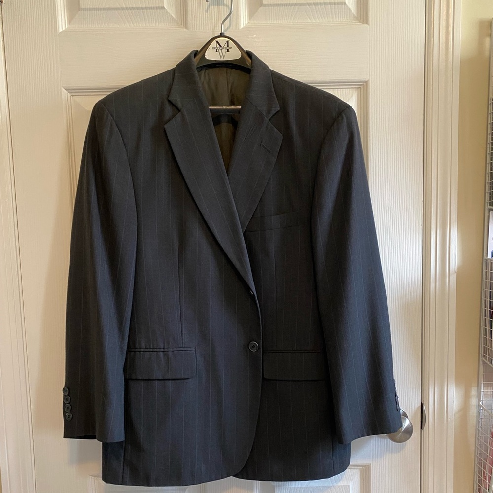 Men’s two-piece suit. Coat is 42S pants are 36Wx32L